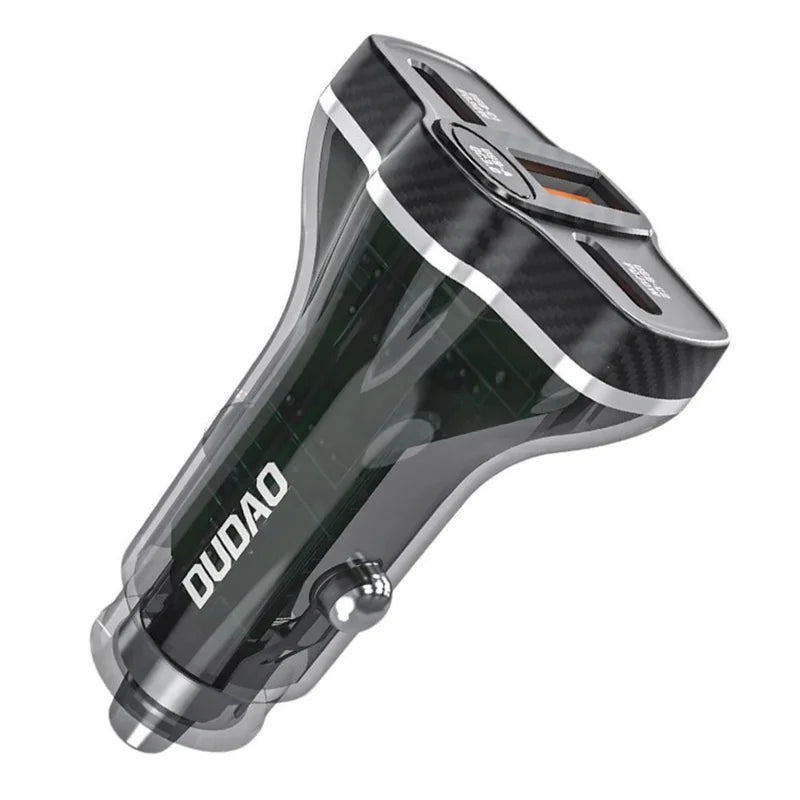 DUDAO R78 PD QC Fast Charging USB + Dual Type-C Cigarette Lighter Car Charger DUDAO R78 PD QC Fast Charging USB + Dual Type-C Cigarette Lighter Car Charger